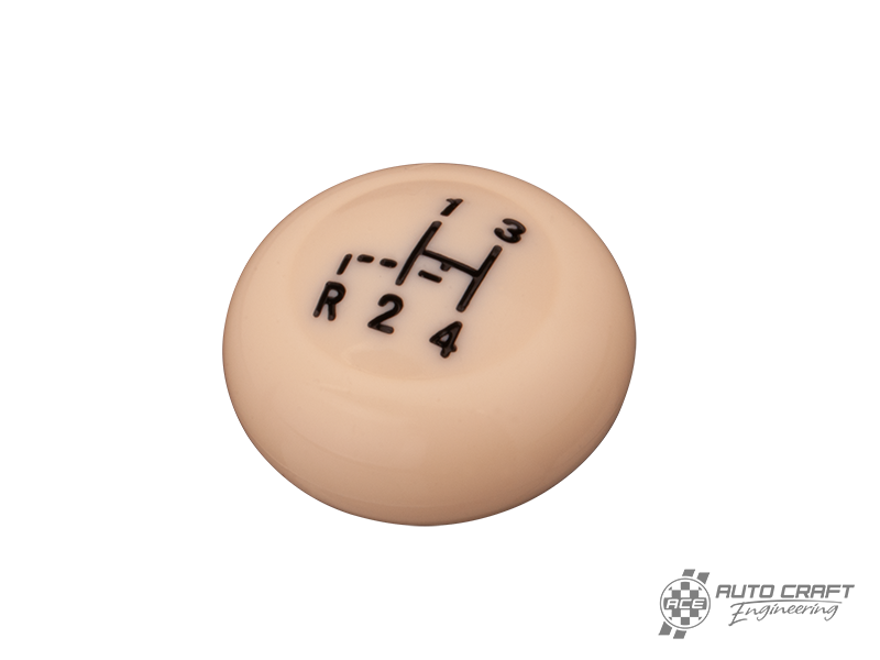 Gearstick knob, ivory with shift pattern, 7mm - Type 1, 61>67