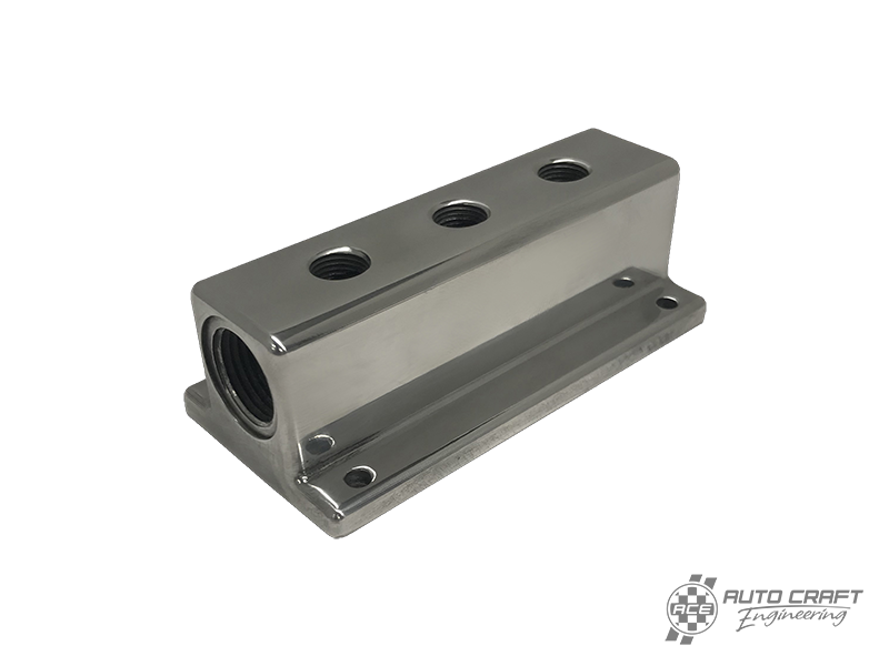 Fuel distribution block, polished - Various aircooled