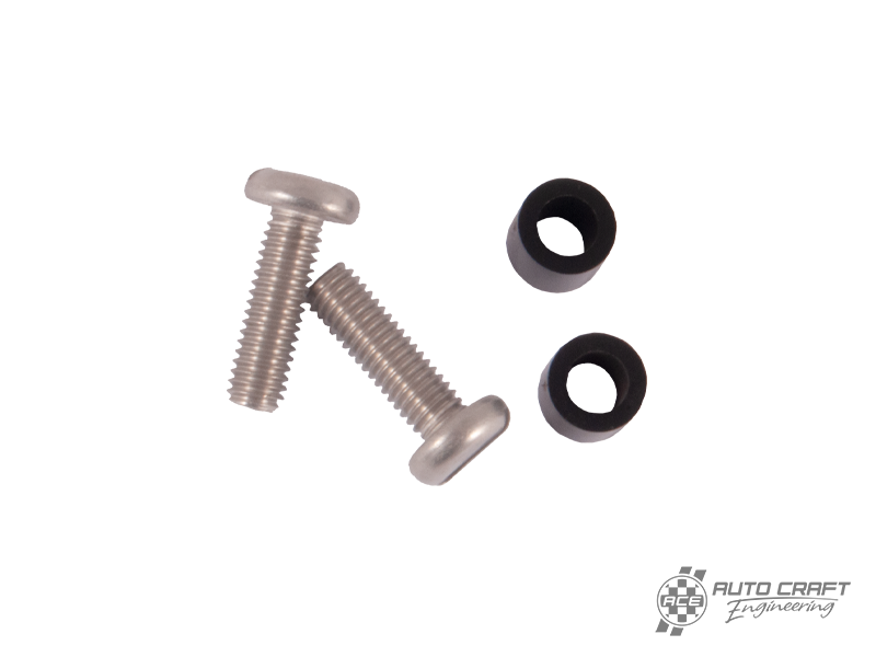 Headlamp screw and spacer, black, pair - Type 1 & 2 >67