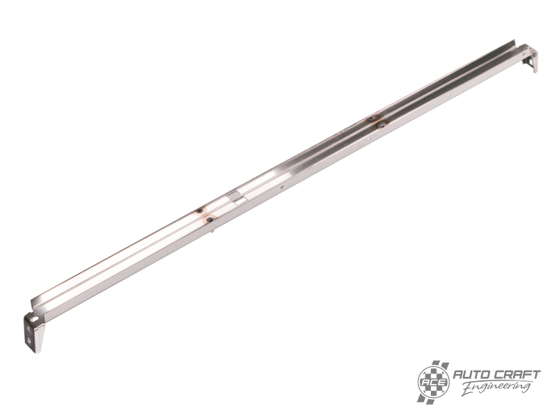 Cab door window channel, stainless steel, polished (pair) - Type 2, 55>67