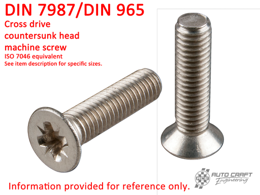 [N 14 228 1] Screw, cross drive countersunk head AM 6 X 12, stainless steel - DIN 7987