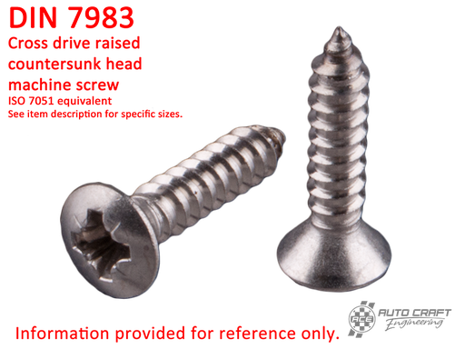 [N 14 099 3] Tapping screw, countersunk raised head, B 4.8 x 13, stainless steel - DIN 7983