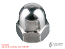 'Acorn' cap nut, M 8, stainless steel - DIN 1587