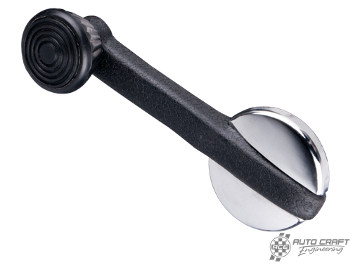 [113-837-581/D] Deluxe window winder handle, chrome/black - Type 1 & 2, 68>70