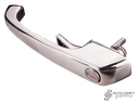 Cab door handle, chrome - Type 2, 69>79