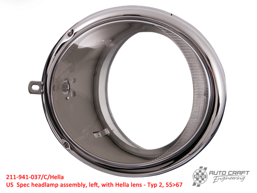 [211-941-037/C] US Spec headlamp assembly, left - Type 2, 55>67
