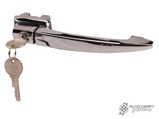 [113-837-205/F] Door handle, locking, chrome - Type 1, 64>66