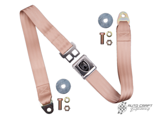 [ZVW20CRAL] 2-Point lap seat belt, light brown with chrome buckle