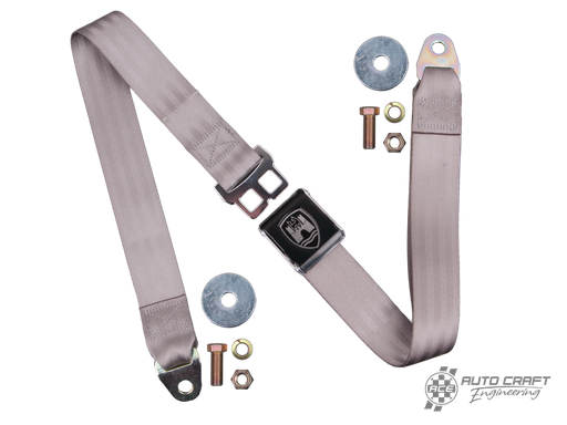 [ZVW20GY] 2-Point lap seat belt, grey with black buckle