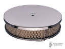 Pancake air filter, chrome - 1200cc-1600cc