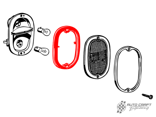 [211-945-245/B/PR] Rear light seal, pair - Type 2, 61>71