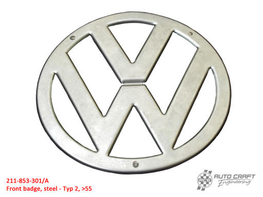 [211-853-301/A] Front badge, steel - Typ 2, >55