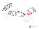 Rear window seal, standard - Type 1, >53