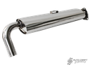 Stainless steel single quiet pack exhaust silencer, 1700cc-2000cc - Type 2, 72>79