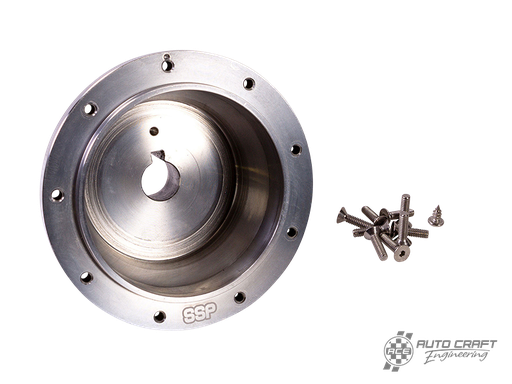 [111-400-053] Steering wheel boss kit, polished aluminium, 9x102 - Type 2, 50>67