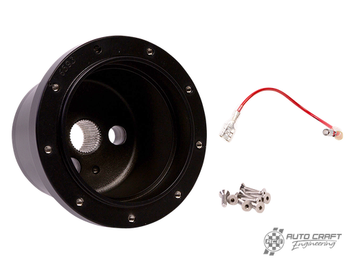 [111-400-058] Steering wheel boss kit, black, aluminium, 9x102 - Type 1 & 14, 60>74