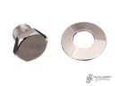 Crankshaft pulley bolt and washer, chrome - Various aircooled