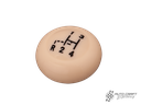 Gearstick knob, ivory with shift pattern, 10mm - Type 1, 51>60 & Type 2 50>67