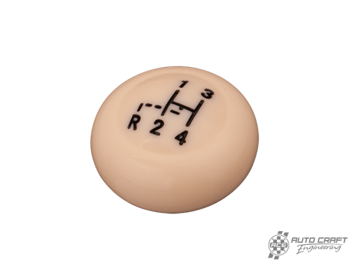 [113-711-141/IV/10MM] Gearstick knob, ivory with shift pattern, 10mm - Type 1, 51>60 & Type 2 50>67