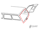 Boot lid seal, squareback - Type 3, 61>73
