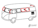 Window seal kit, 11 window with no pop-outs - Type 2, 55>63