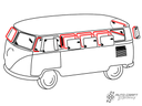 Window seal kit, 15 window with 6 pop-outs - Type 2, 55>63