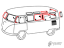 Window seal kit, 23 window with 2 pop-outs - Type 2, 55>63