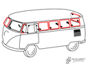 Window seal kit, 13 window with no pop-outs - Type 2, 63>67