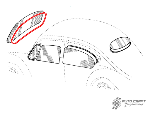 [133-845-121/A] Front screen seal, super beetle, deluxe - Type 1, 73>77